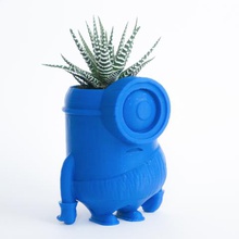 minion stone age planter home 3d print model - Mito3D