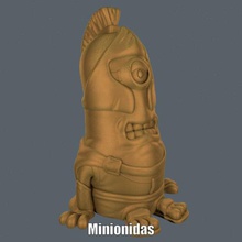minionides easy print no support art 300 figure leonides sculpture spartan supportless 3d print model - Mito3D