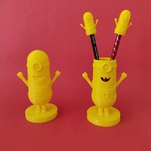 serviteurs crayon titulaire soutien + buste topper 3d print model - Mito3D