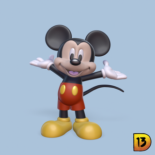 miniprint 001 - mickey mouse 3d print model disney comic child toy cartoon animation character games toys 3d print model - Mito3D