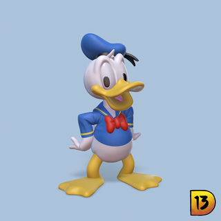 miniprint 002 - donald duck 3d print model disney comic child toy cartoon animation character mickey mouse games toys 3d print model - Mito3D