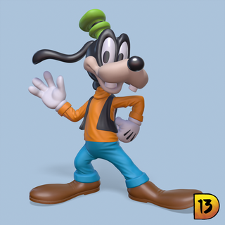 miniprint 003 - goofy mickey mouse donald disney comic child toy cartoon animation character games toys 3d print model - Mito3D
