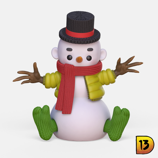 miniprint r010 - snowman Game christmas events new year toy action figure toys design decoration crocheted 3d print model - Mito3D