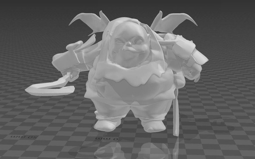 minipudge-currier Game dota2 pudge currier 3d test videogames video games dota 3d print model - Mito3D