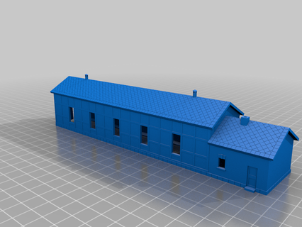 Minirailway klein Depot angepasst Gebäude Strukturen Architektur Haus 3d print model - Mito3D