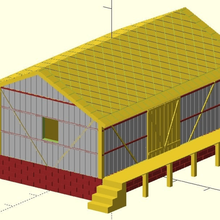 Minirailway Warenhaus anpassbar Architektur Gebäude h0 Rahmen Modell Eisenbahn scale tt Hobby 3d print model - Mito3D