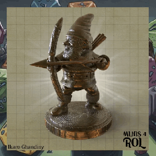 minis4rol gnome free dungen dragons minis miniatures d&d role rolplay rolmaster dungeon master download tabletop boardgame goblin david gnone ikaro ghandiny 3d print model - Mito3D