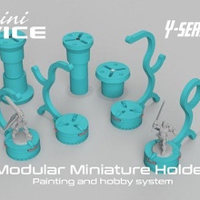 Minivice series modular Miniatur Halter Unterstützung Malerei Hobby 40k dnd Dungeons Drachen Spiele Werkstatt Griff 28mm 32mm 55cm 3d print model - Mito3D