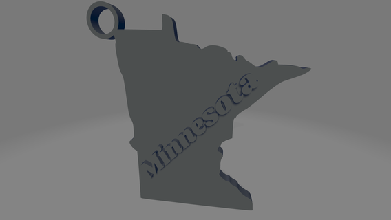 Minnesota llavero llaves Estados Unidos America unido estados recuerdo americano Minneapolis st Pablo Rochester 3d print model - Mito3D