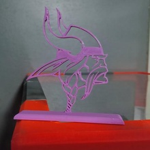 minnesota vikings logo della squadra art league nazionale palla piedi team nfl calcio statua mensola la decorazione scrivania il vichinghi sport 3d print model - Mito3D