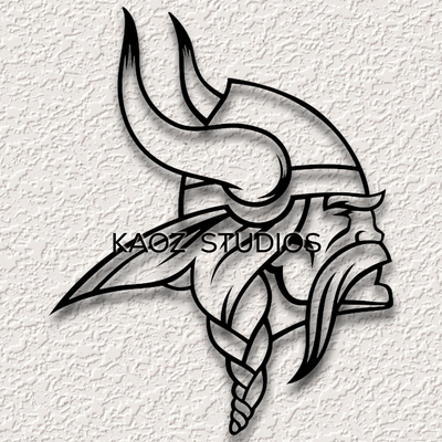 minnesota vikingler duvar sanat futbol dekor spor takım dekorasyon logo 3d print model - Mito3D