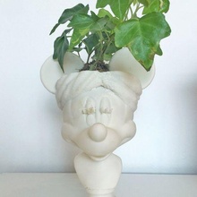 minnie 3d sculpture modern flower pot art decor cartoon figure mouse table decoration 3d print model - Mito3D