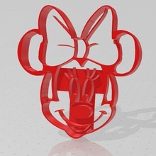 minnie cookie cutter cookies cutters mickey mouse disney 3d print model - Mito3D