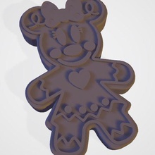 minnie gingerbread disney disneyland paris dlp noel mickey art 3d print model - Mito3D