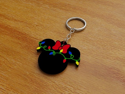 Minnie Schlüsselbund Lichter Schmuck Schlüssel Ringe Schlüsselanhänger Weihnachten Disney christmasxcults 3d print model - Mito3D