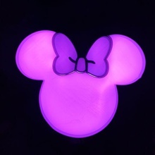 minnie luminária arte Disney luz decoração 3d print model - Mito3D