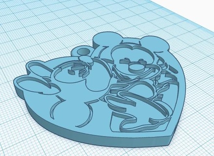 Minnie Mickey anahtarlık 3d print model - Mito3D
