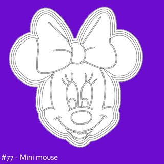 minnie mouse - cookie cutter cookie cutter stl file cartoon mouse minnie  3d print model - Mito3D