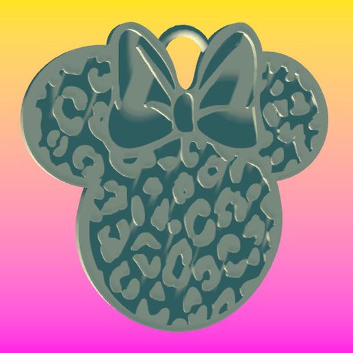 Minnie Souris animal impression disney ornement oreilles 3D print model - Mito3D