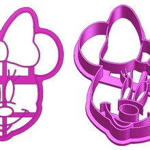 minnie mouse kurabiye kalıbı ev 3d print model - Mito3D