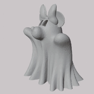 minnie ratón fantasma Víspera Santos 3d 3d print model - Mito3D