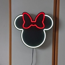 minnie topo guidato neon cartello disney arte parete 3d print model - Mito3D