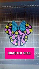minnie mouse tier tray decor topper party coaster wall art disney mickey head peeps easter bunny peep 3D print model - Mito3D