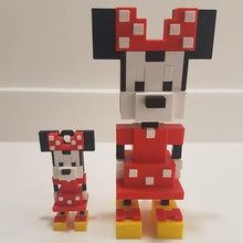 minnie mouse voxel keychain model various 3d print model - Mito3D