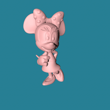 minnie imprimante jeu figura art silhouette alta 3d de la souris 3d print model - Mito3D