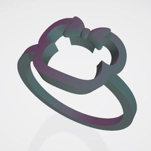 Minnie Ring Schmuck 3d print model - Mito3D