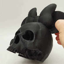 minnie skull art disney mouse mickey stl printable print domos3d 3d print model - Mito3D