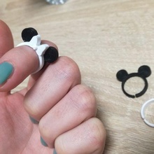 minniedi anillo arco Mickey minnie joyería joya anillos 3d print model - Mito3D