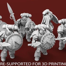 minoico lanceros + espadachines pre supported presupuesto 3d print model - Mito3D