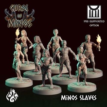 minos escravos jogos fantasia fêmea Deus Grécia rpg masculino Minotauro patreon dnd correntes escravo fundição npc cgf 3d print model - Mito3D