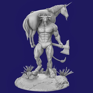 minotaur boardgame boardgames creature board game dnd miniatures miniature monster wargaming games 3d print model - Mito3D