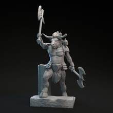 minotaur art beast greek mythology creature monster bull warrior wargame miniature figure statue sculpture minos tabletop 3d print model - Mito3D