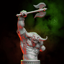 minotaure buste art animal Labyrinthe Grèce spartiate mythologie épique taureau Légende monstre créature 3d print model - Mito3D