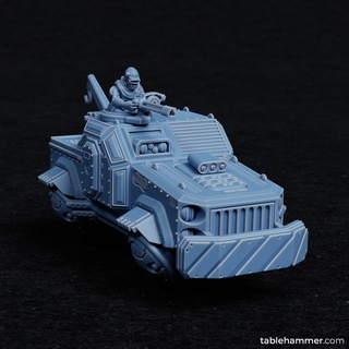 minotaur - pickup truck accell union guard human sci-fi wargaming imperial tabletop science fiction humans grimdark space opera vehicle transport heavy turret radar hover 3d print model - Mito3D