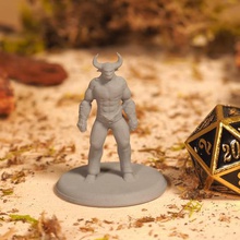 minotaur - tabletop miniature game creature monster beast stl file 3d model mini fantasy warhammer gloomhaven pathfinder critical role gaming rpg dnd dungeons dragons 3d print model - Mito3D