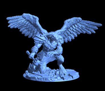 minotaur angel minotaur angel figure dungeons dragons  3d print model - Mito3D