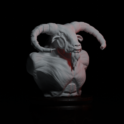 minotauro griego monstruo 3d arte escultura torso 3d print model - Mito3D
