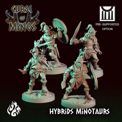 minotaur hybrids game fantasy god greece rpg minions hybrid villain evil myth dnd foundry npc crippled cgf 3D print model - Mito3D