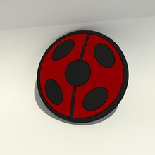 miraculous ladybug logo game cartoon lady bug cat noir tv kids abc emblem 3d print model - Mito3D
