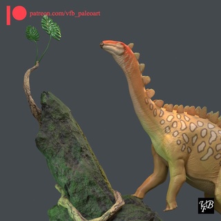 Miragaya uzun boyun heykel 3d baskı Paleoart dinozorlar memeliler hayvanlar doğa 3d print model - Mito3D