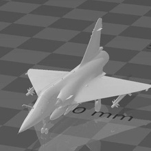 espejismo 2000 c aeronave avión 3d print model - Mito3D
