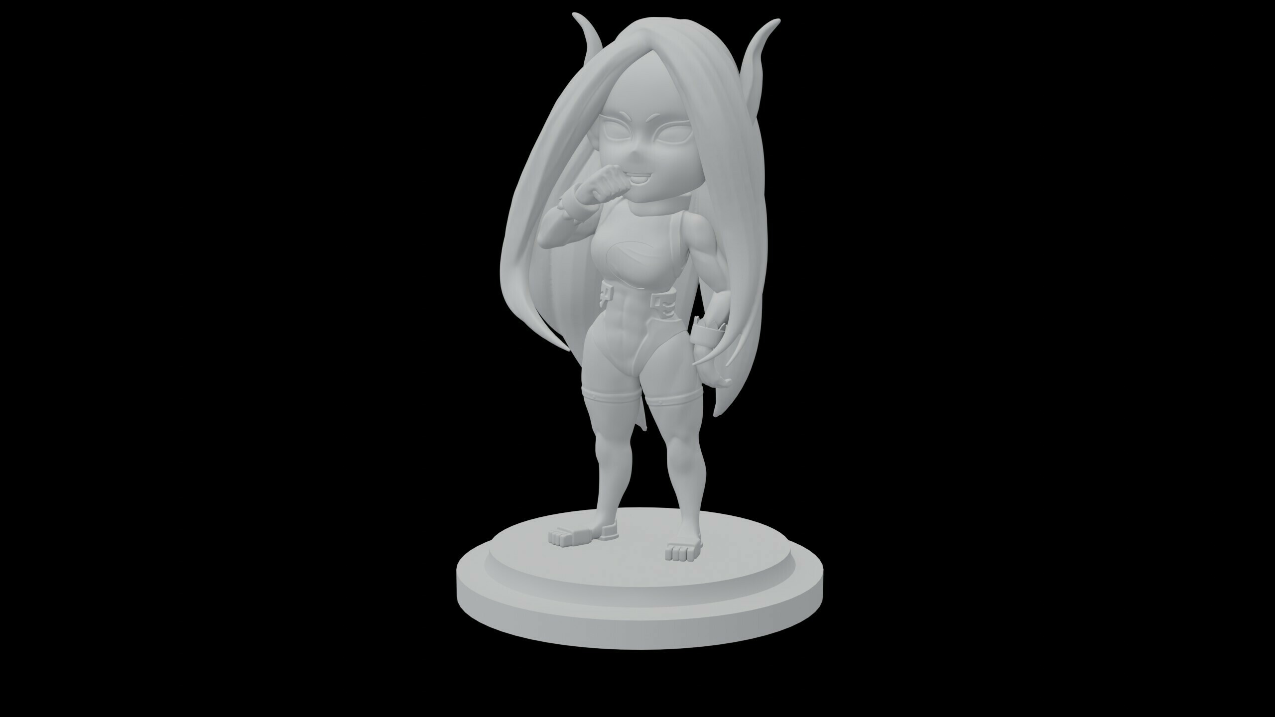 mirko chibi art toy hero academy 3D print model - Mito3D