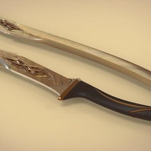 Mirkwood elf kılıç lotr Hobbit epe silah bıçak Elf Kostüm oyunu Kral yüzükler 3d print model - Mito3D