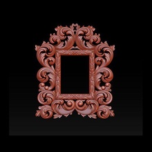 mirror classical carved frame classic carving vintage antique baroque bedroom reflection rococo furniture ornament decoration picture deco architectural luxury zbrush artcam 3dmodel 3d print model - Mito3D