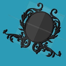 marco del espejo casa gótico apoyo de la pared 3d print model - Mito3D