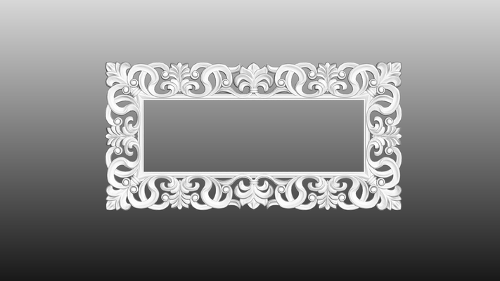 spiegel rahmen 3d geschnitzt zuhause haus sofa wandschrank tabelle bett cnc artcam dekorativ ornament holz muster möbel 3d print model - Mito3D